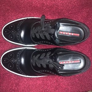 Prada Brogue Wingtip Platform Oxford US size 12